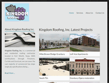 Tablet Screenshot of kingdomroofing.com